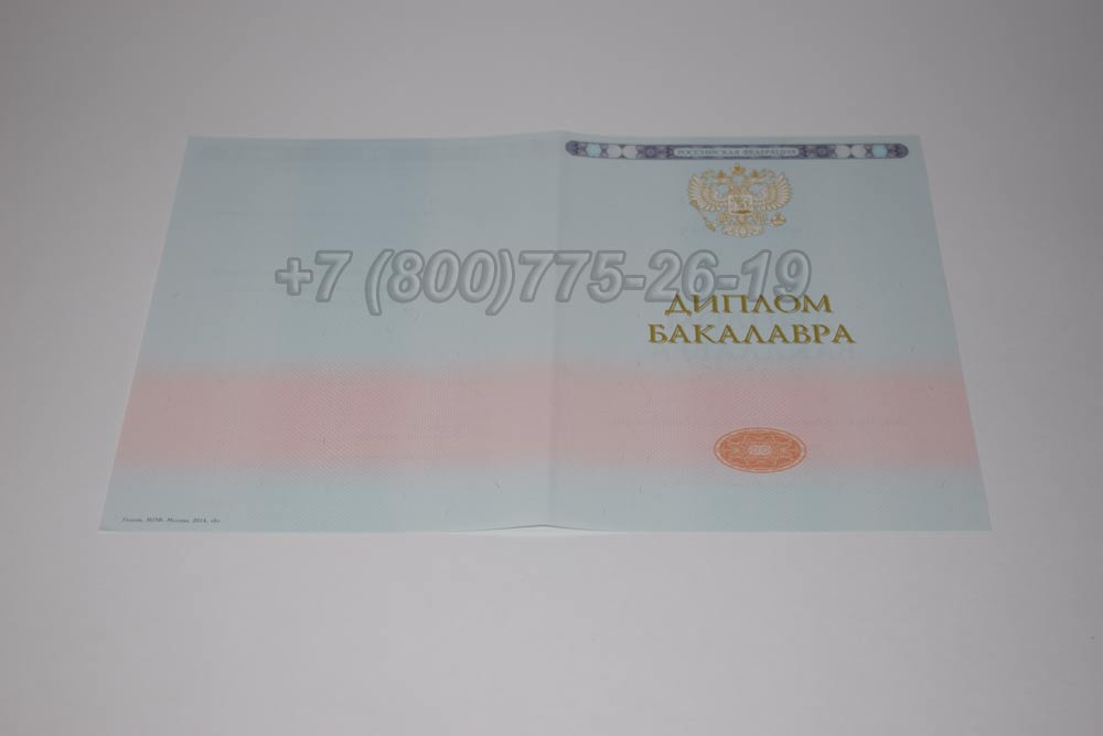 Бланк диплома бакалавра Гознак 2014-2025 год выпуска г.Иркутск